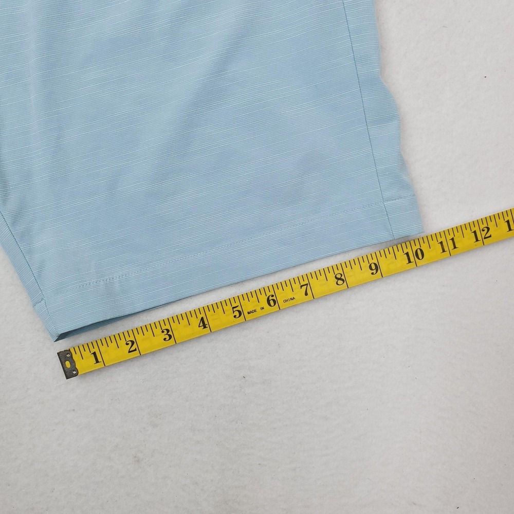 Travis Mathew Shorts Mens 36 Blue Pinstripe Chino Golf Stretch Performance 9" - Picture 9 of 10